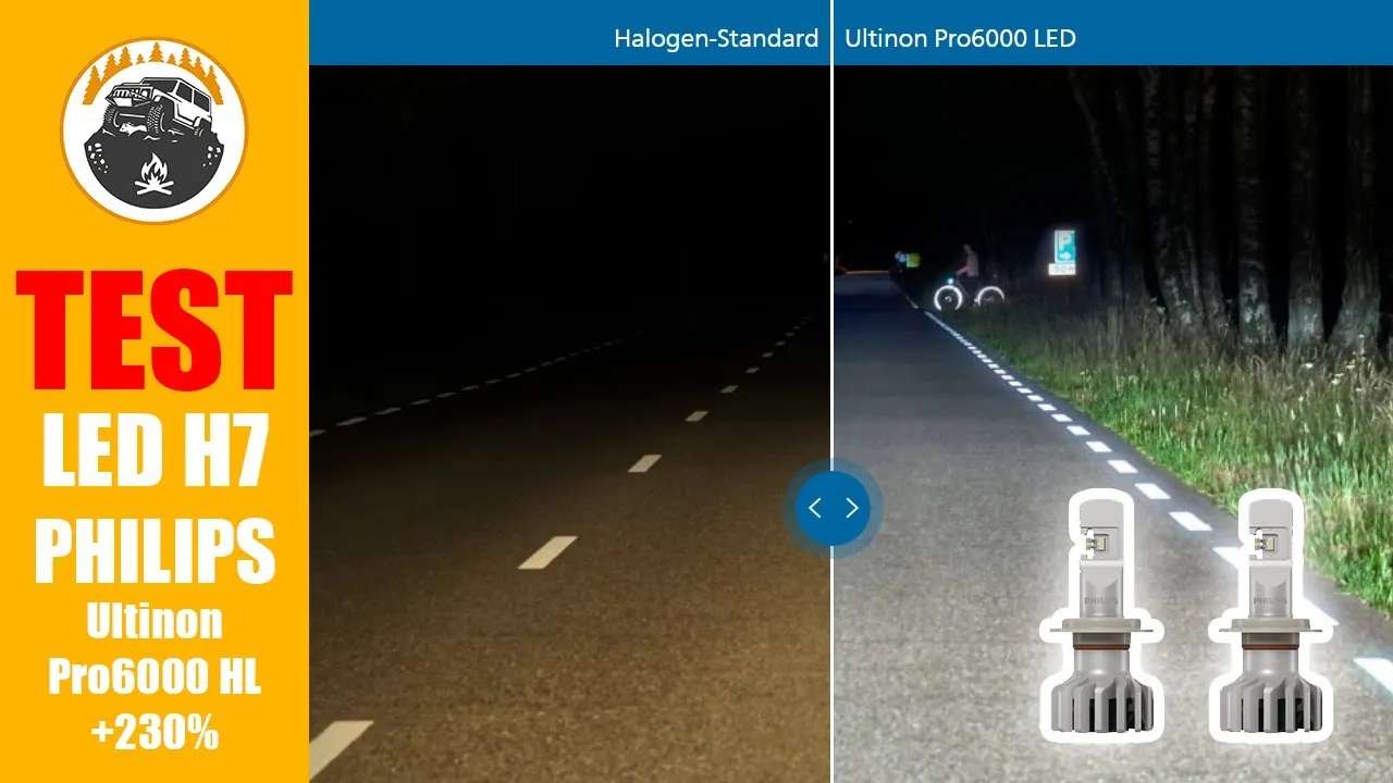 Test: Legální H7 LED (s Philips UltinonPro6000 | Stream